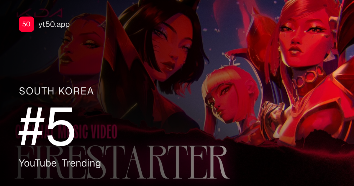 지금은 차트에 없어요 · K/DA - FIRESTARTER ft. MIYEON and SOYEON of i-dle, Sophie ...